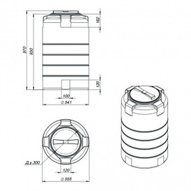Фото-23418 Емкость T 200 литров синяя