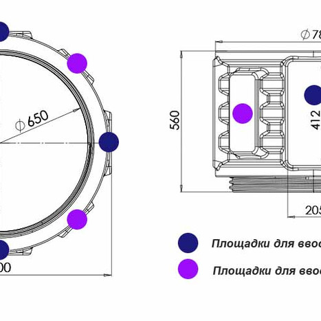 Фото-33333 Колодец сборный КН-780 (М) /1000  ПОЛИМЕР-ГРУПП