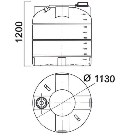 Фото-33357 ЕМКОСТЬ 1000 ЛИТРОВ С УСИЛЕННОЙ СТЕНКОЙ
