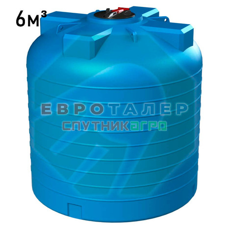 Фото-33591 Пластиковая вертикальная емкость 6000 литров (6 м3) Спутник Агро