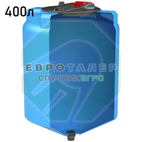 Фото-33611 Емкость вертикальная с конусным дном ВЦК-77 - 400 литров в металлической обрешётке. Спутник Агро.