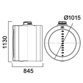 Фото-34095 Пластиковая емкость вместимостью 600 литров для жидких удобрений навесных опрыскивателей типа ОП600