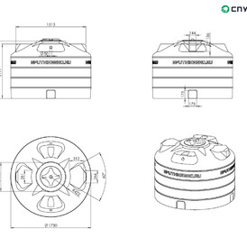 Фото-34119 Пластиковая вертикальная емкость ВЦ.173.О-2500 литров (2,5 м3) Спутник Агро