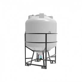 Емкость ЦКТ 5000 л с патрубком 110мм с фланцем под плотность до 1,5 г/см³ белая в обрешетке