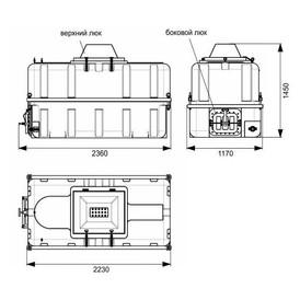 Фото-34511 Изотермический контейнер 2500 литров для перевозки живой рыбы (КР2500ПЛН-КВ) с кислородной рамкой и воздушным диффузором