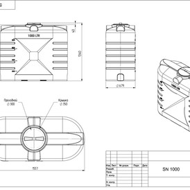 Фото-34555 Бак SN 1000 литров (зелёный) Полимер-Групп