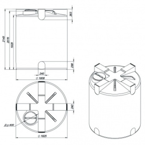 Фото-23546 Емкость T 5000 литров синяя