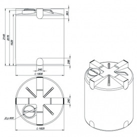 Фото-23546 Емкость T 5000 литров синяя