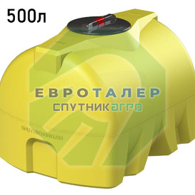 Фото-34627 Горизонтально-цилиндрическая усиленная емкость ГЦУ-500 зеленого цвета