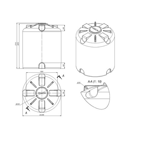 Фото-23658 Емкость TR 10000 литров синий