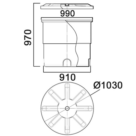 Фото-25038 Бак цилиндрический вертикальный 500 литров