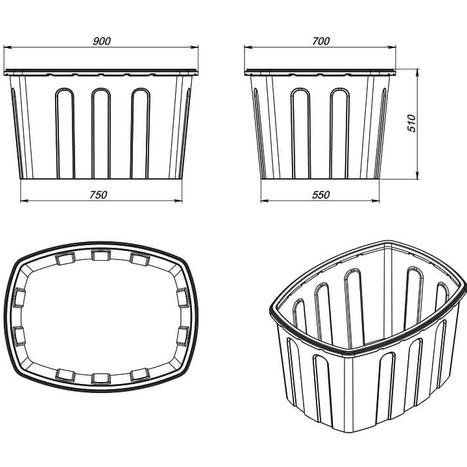 Фото-25050 Ванна 200 литров синяя