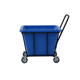 Фото-34751 Ванна K 200 л синяя в тележке с поворотными колесами и ручкой