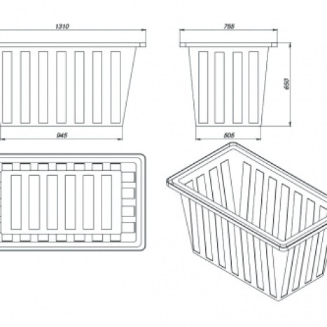 Фото-25070 Ванна K 400 литров синяя