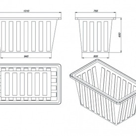 Фото-25070 Ванна K 400 литров синяя