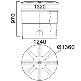 Фото-25086 Бак цилиндрический вертикальный 1000 литров