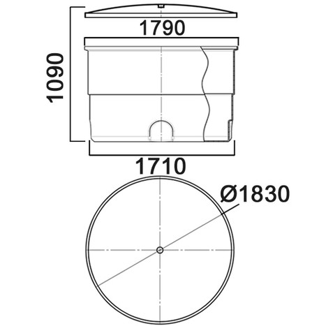 Фото-25102 Бак цилиндрический вертикальный 2000 литров