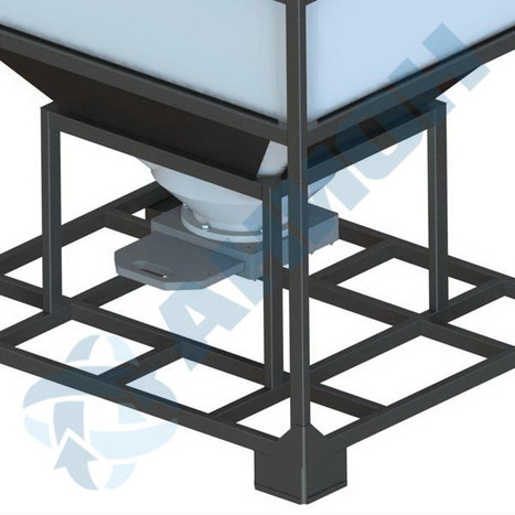 Фото-26666 Бункер 1100 литров с шибер-заслонкой