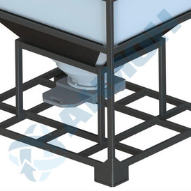 Фото-26666 Бункер 1100 литров с шибер-заслонкой