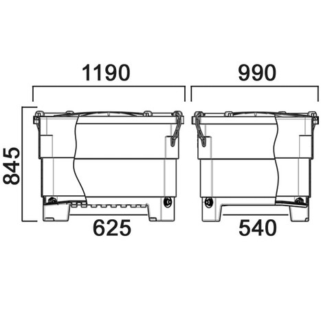 Фото-25170 Контейнер 640 литров на подставке
