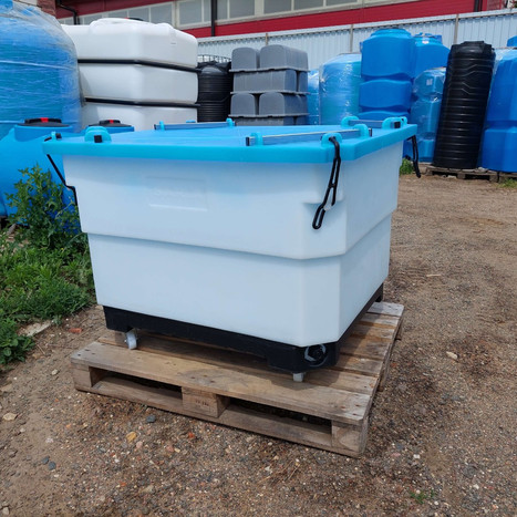 Фото-33739 Контейнер 640 литров на подставке с колесами