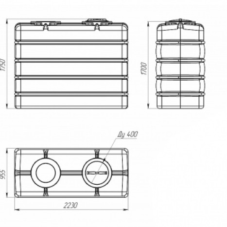 Фото-25666 Емкость K 3000 литров белая в обрешетке