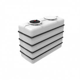Емкость K 3000 литров белая в обрешетке