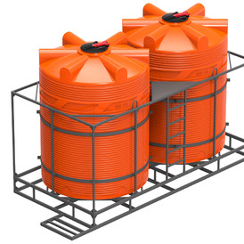 Кассета 12000 литров с полным сливом двойная с емкостями V 6000 КАС