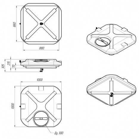 Фото-31574 Бак для душа Rostok 110 литров с лейкой
