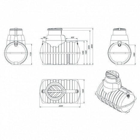 Фото-30714 Септик Rostok Загородный с насосным отсеком