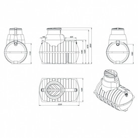 Фото-30714 Септик Rostok Загородный с насосным отсеком