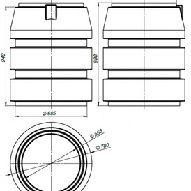 Фото-30954 Горловина септика Росток 940мм серый