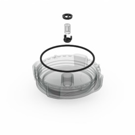 Фото-35079 Крышка для емкости D240мм накидная c дыхательным клапаном пластик