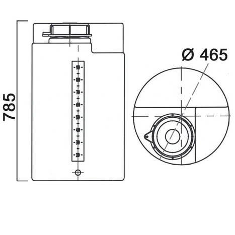 Фото-33403 Дозировочный контейнер 100 литров со сливом