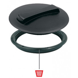 Крышка для емкости D250мм резьбовая без дыхательного клапана пластик