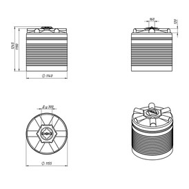 Фото-23846 Емкость ЭВЛ 1000 литров синяя