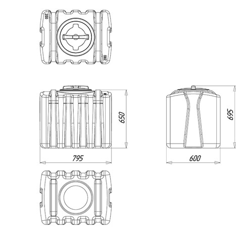 Фото-25878 Емкость ЭВП 200 (240 литров) белая