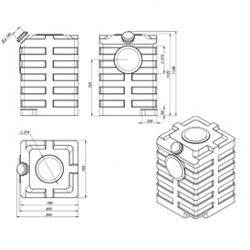 Фото-25882 Емкость универсальная 600 литров белая