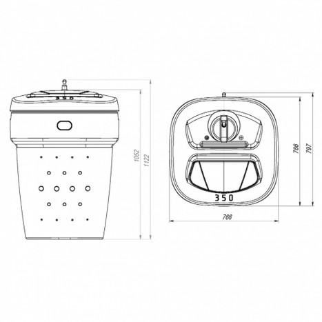 Фото-28934 Солевой бак 350 литров светло-зеленый