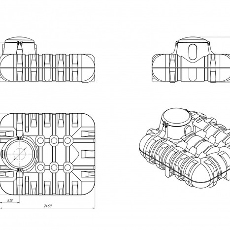 Фото-29774 Емкость подземная R 3000 литров черный
