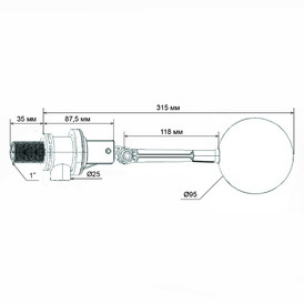 Фото-34071 Поплавковый клапан G1 пластик