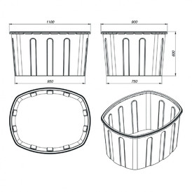 Фото-25254 Ванна 400 литров синяя