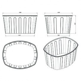 Фото-25258 Ванна 1000 литров синяя