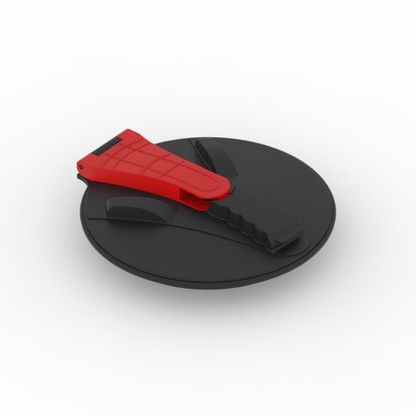 Фото-35103 Крышка для емкости D457мм откидная c дыхательным клапаном пластик