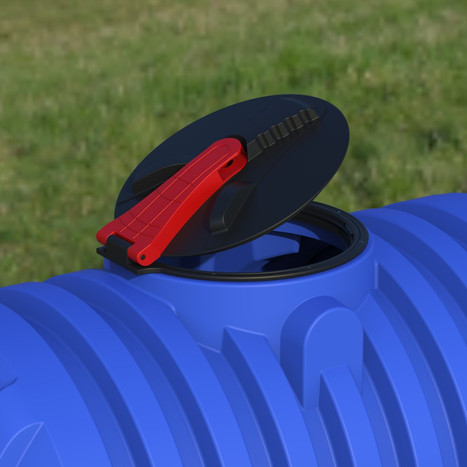 Фото-35111 Крышка для емкости D457мм откидная c дыхательным клапаном пластик