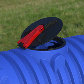 Фото-35111 Крышка для емкости D457мм откидная c дыхательным клапаном пластик