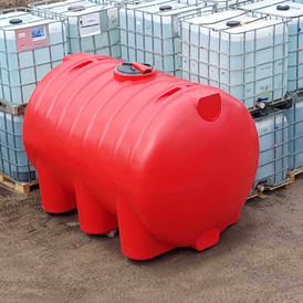 Фото-33182 Емкость КАС HR 8000 литров с откидной крышкой красный