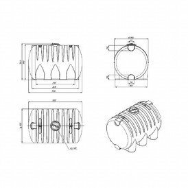 Фото-27802 Емкость КАС HR 8000 литров с откидной крышкой красный