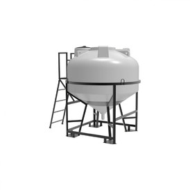 Фото-27078 Емкость ЦКТ 3000 литров с патрубком в обрешетке с лестницей