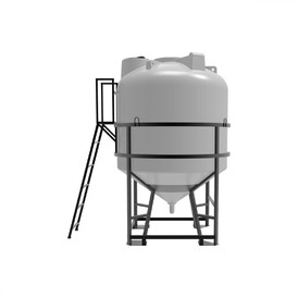 Фото-27178 Емкость ЦКТ 5000 литров с патрубком в обрешетке с лестницей